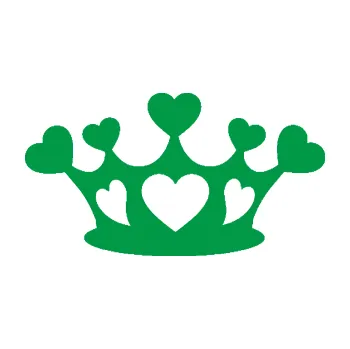 Samolepící dekorace Srdíčka korunka (12 - zelená) SAMOLEPKA NA AUTO, NÁLEPKA, FÓLIE, POLEP, TUNING, VLASTNÍ TEXT, TISK, AUTOSAMOLEPKY.cz, POLEPY, OBRÁZEK, LOGO, 3D STICKERS