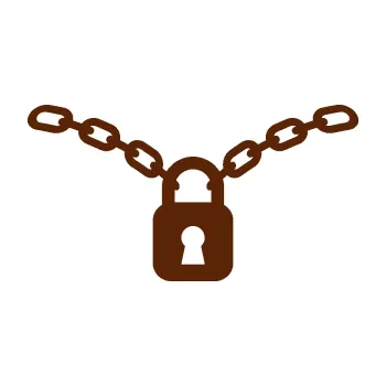 Samolepící dekorace SAMOLEPKA Zámek s řetězem (15 - hnědá) NA AUTO, NÁLEPKA, FÓLIE, POLEP, TUNING, VLASTNÍ TEXT, TISK, AUTOSAMOLEPKY.cz, POLEPY, OBRÁZEK, LOGO, SAMOLEPKY