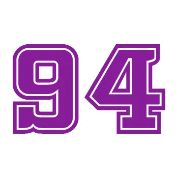 Polep vozidla SAMOLEPKA Startovní číslo 94 typ 5 (14 - fialová) NA AUTO, NÁLEPKA, FÓLIE, POLEP, TUNING, VLASTNÍ TEXT, TISK, AUTOSAMOLEPKY.cz, POLEPY, OBRÁZEK, LOGO, SAMOLEPKY