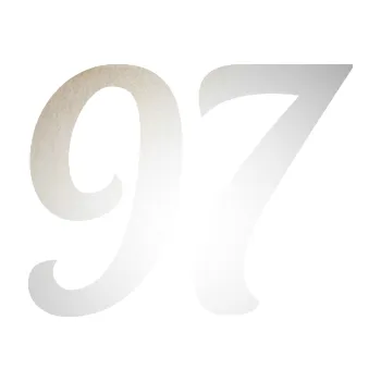 Polep vozidla Startovní číslo 97 typ 3 (82 - odrazková reflexní bílá) SAMOLEPKA NA AUTO, NÁLEPKA, FÓLIE, POLEP, TUNING, VLASTNÍ TEXT, TISK, AUTOSAMOLEPKY.cz, POLEPY, OBRÁZEK, LOGO, 3D STICKERS