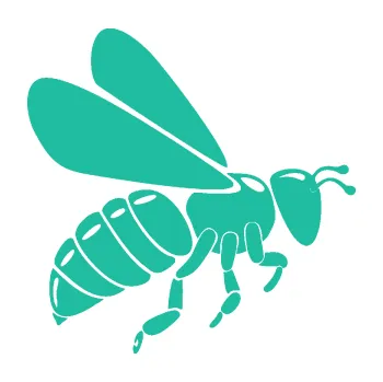 Samolepící dekorace Včela 001 pravá (25 - tyrkysová) SAMOLEPKA NA AUTO, NÁLEPKA, FÓLIE, POLEP, TUNING, VLASTNÍ TEXT, TISK, AUTOSAMOLEPKY.cz, POLEPY, OBRÁZEK, LOGO, 3D STICKERS