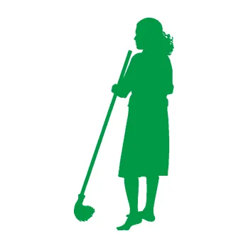 Samolepící dekorace SAMOLEPKA Uklízečka 001 levá (12 - zelená) NA AUTO, NÁLEPKA, FÓLIE, POLEP, TUNING, VLASTNÍ TEXT, TISK, AUTOSAMOLEPKY.cz, POLEPY, OBRÁZEK, LOGO, SAMOLEPKY