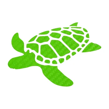 Samolepící dekorace SAMOLEPKA Želva 001 levá (58 - 3D karbon zelený kawasaki) NA AUTO, NÁLEPKA, FÓLIE, POLEP, TUNING, VLASTNÍ TEXT, TISK, AUTOSAMOLEPKY.cz, POLEPY, OBRÁZEK, LOGO, SAMOLEPKY