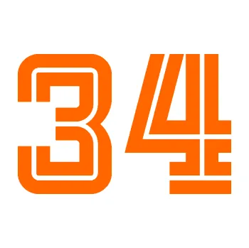 Polep vozidla Startovní číslo 34 typ 7 (73 - Fluorescentní oranžová) SAMOLEPKA NA AUTO, NÁLEPKA, FÓLIE, POLEP, TUNING, VLASTNÍ TEXT, TISK, AUTOSAMOLEPKY.cz, POLEPY, OBRÁZEK, LOGO, 3D STICKERS