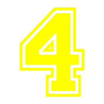 Polep vozidla Startovní číslo 4 typ 4 (05 - žlutá citron) SAMOLEPKA NA AUTO, NÁLEPKA, FÓLIE, POLEP, TUNING, VLASTNÍ TEXT, TISK, AUTOSAMOLEPKY.cz, POLEPY, OBRÁZEK, LOGO, 3D STICKERS