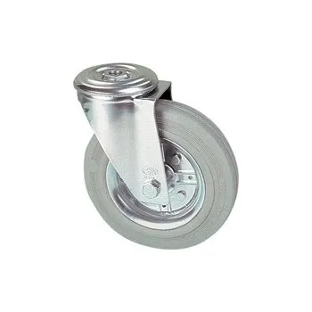 Pojezdové kolečko LGR 125/QR Otočné kolo s šedou obručí s otvorem 0212411