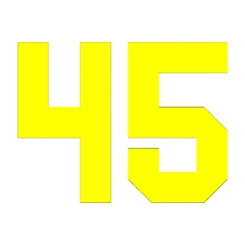 Polep vozidla Startovní číslo 45 (05 - žlutá citron) SAMOLEPKA NA AUTO, NÁLEPKA, FÓLIE, POLEP, TUNING, VLASTNÍ TEXT, TISK, AUTOSAMOLEPKY.cz, POLEPY, OBRÁZEK, LOGO, 3D STICKERS