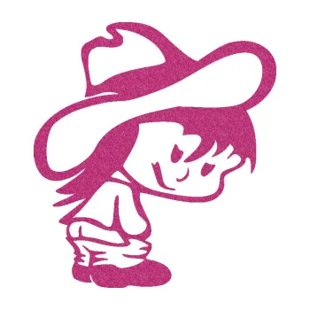 Samolepicí dekorace na vozidlo Zlobivá holka 003 pravá kovbojka (90 - Ultra Metalic růžová) SAMOLEPKA NA AUTO, NÁLEPKA, FÓLIE, POLEP, TUNING, VLASTNÍ TEXT, TISK, AUTOSAMOLEPKY.cz, POLEPY, OBRÁZEK, LOGO, 3D STICKERS