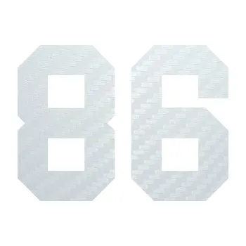 Polep vozidla Startovní číslo 86 (51 - 3D karbon bílý) SAMOLEPKA NA AUTO, NÁLEPKA, FÓLIE, POLEP, TUNING, VLASTNÍ TEXT, TISK, AUTOSAMOLEPKY.cz, POLEPY, OBRÁZEK, LOGO, 3D STICKERS