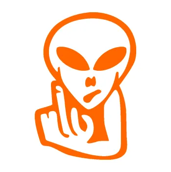 Samolepicí dekorace na vozidlo UFO 008 levá (73 - Fluorescentní oranžová) SAMOLEPKA NA AUTO, NÁLEPKA, FÓLIE, POLEP, TUNING, VLASTNÍ TEXT, TISK, AUTOSAMOLEPKY.cz, POLEPY, OBRÁZEK, LOGO, 3D STICKERS