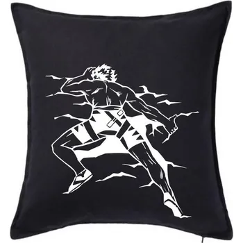 Polštář Climbing man - Polštář 50x50 - 50x50 - Včetně výplně ( Černá )