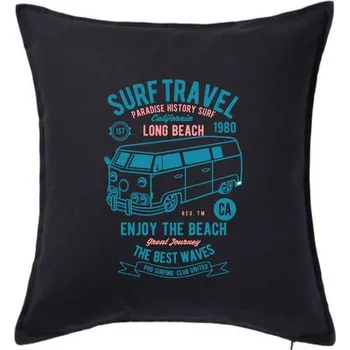 Polštář Surf Travel - Polštář 50x50 - 50x50 - Pouze potah ( Černá )