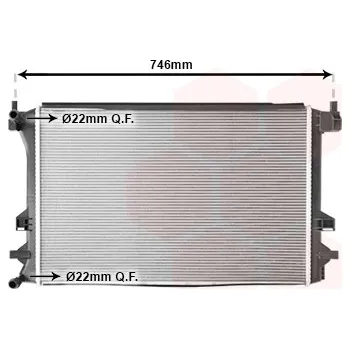 Chladič motoru Chladič, chlazení motoru VAN WEZEL 58012732