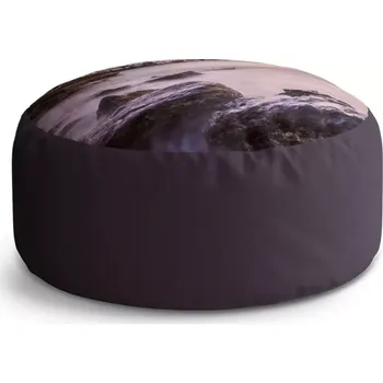 Sedací pytel Kulatý taburet Circle Mlha nad mořem: 38x48 cm - Sablio