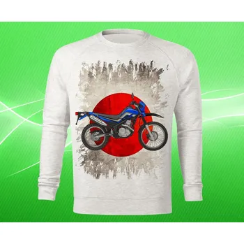 Pánská mikina mikina YAMAHA XT250 pánská M (mikina s motorkou světle šedý melír)