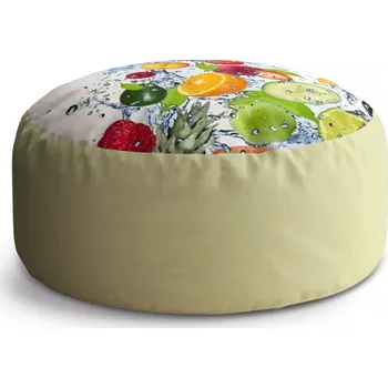 Sedací pytel Kulatý taburet Circle Ovoce: 38x48 cm - Sablio
