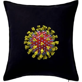 Polštář Corona virus - korona virus - Polštář 50x50 - 50x50 - Pouze potah ( Černá )