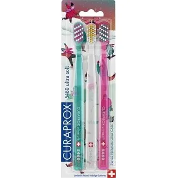 Zubní kartáček CURAPROX CS 5460 ultrasoft Zimohravá edice zubní kartáček (2+1) 3 ks