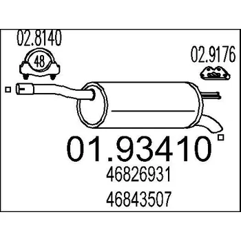 Auto-moto Zadní tlumič výfuku MTS 01.93410