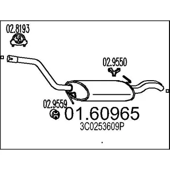 Auto-moto Zadní tlumič výfuku MTS 01.60965