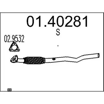 Výfukový systém Výfuková trubka MTS 01.40281