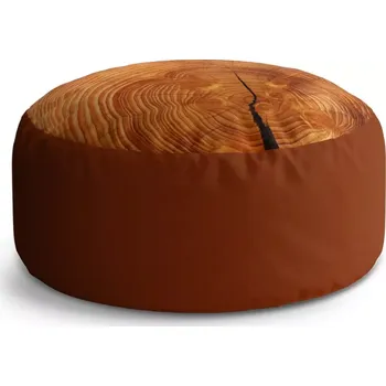 Sedací pytel Kulatý taburet Circle Dřevo 2: 38x48 cm - Sablio