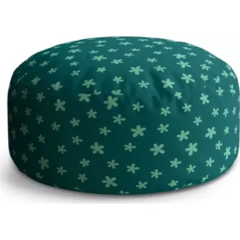 Sedací pytel Kulatý taburet Circle Zelené hvězdy: 38x48 cm - Sablio