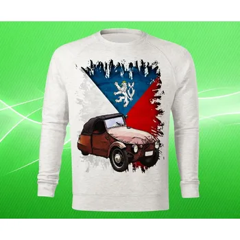 Pánská móda mikina VELOREX pánská XXL (mikina s motorkou světle šedý melír )