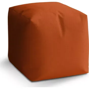 Taburet Taburet Kostka Cihlově oranžová: 40x40x40 cm - Sablio
