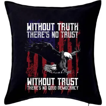 Polštář Eagle democracy - Polštář 50x50 - 50x50 - Pouze potah ( Černá )