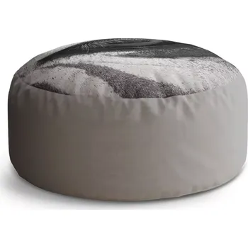 Sedací pytel Kulatý taburet Circle Oko zebry: 38x48 cm - Sablio