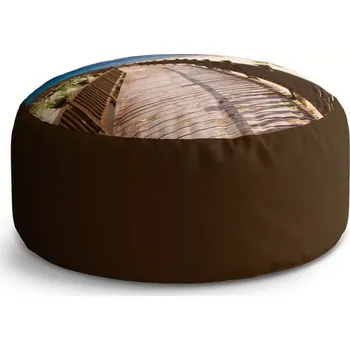 Sedací pytel Kulatý taburet Circle Chodníček na pláž: 38x48 cm - Sablio