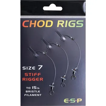 Rybářský háček ESP návazce Chod Rigs vel. 7