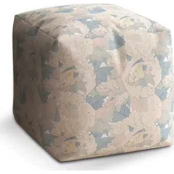 Taburet Taburet Kostka Listí: 40x40x40 cm - Sablio