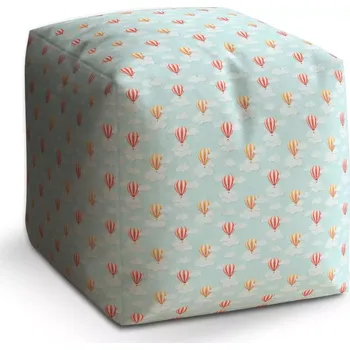 Taburet Taburet Kostka Horkovzdušné balony na nebi: 40x40x40 cm - Sablio