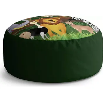 Sedací pytel Kulatý taburet Circle Zvířátka: 38x48 cm - Sablio