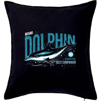 Polštář Dolphin miami - Polštář 50x50 - 50x50 - Pouze potah ( Černá )
