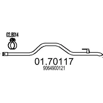 Výfuková trubka Výfuková trubka MTS 01.70117