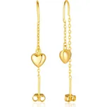 JVD Dámské stříbrné pozlacené visací náušnice na puzetku SVLE1988XH2GO00