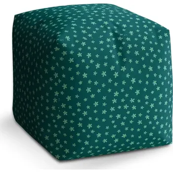 Taburet Taburet Kostka Zelené hvězdy: 40x40x40 cm - Sablio