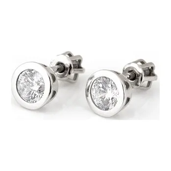 Náušnice Stříbrné náušnice pecičky s čirými zirkony STNAU1756F