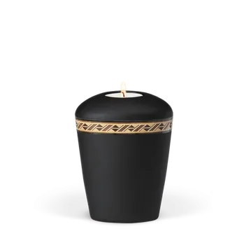 Smuteční dekorace Keramická miniurna Woodly II - Černá