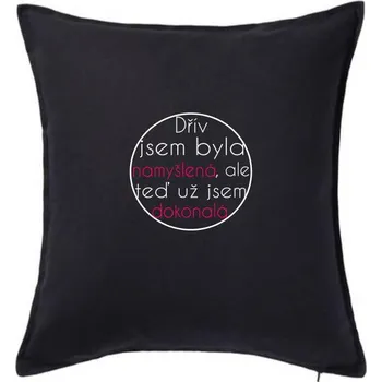 Polštář Dokonalá kruh - Polštář 50x50 - 50x50 - Pouze potah ( Černá )