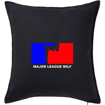 Polštář Major League Milf - Polštář 50x50 - 50x50 - Pouze potah ( Černá )