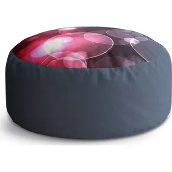 Sedací pytel Kulatý taburet Circle Bublinová abstrakce: 38x48 cm - Sablio