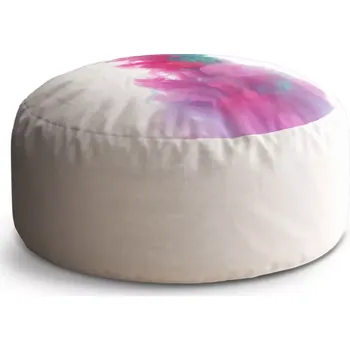 Sedací pytel Kulatý taburet Circle Barevný kouř: 38x48 cm - Sablio