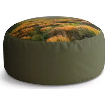 Sedací pytel Kulatý taburet Circle Travnatá krajina: 38x48 cm - Sablio