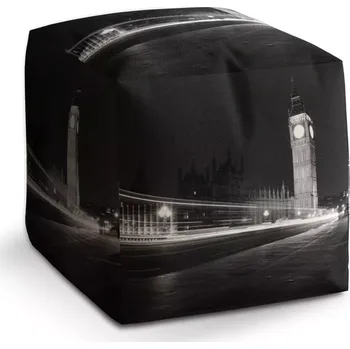 Taburet Taburet Kostka Westminsterský palác: 40x40x40 cm - Sablio