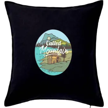 Polštář A beatiful place called mountains - Polštář 50x50 - 50x50 - Pouze potah ( Černá )