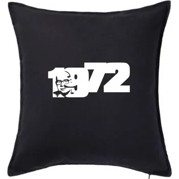 Polštář Husákovo dítě - 1972 - Polštář 50x50 - 50x50 - Pouze potah ( Černá )